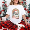 Santa's Favorite Helper Retro - Women's Garment Dyed Graphic T-Shirt - 3 of 4