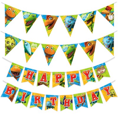Treasures Gifted Dinosaur Train Banner & Pennants Kit - Dinosaur Train Party Supplies