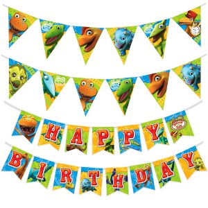 Treasures Gifted Dinosaur Train Banner & Pennants Kit - Dinosaur Train Party Supplies - 1 of 1