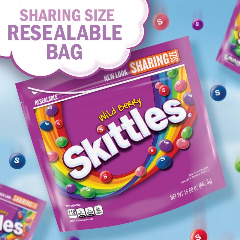 Skittles Wild Berry Sharing Size Chewy Candy - 15.6oz, 4 of 12