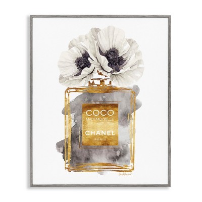 Stupell Industries Poppy Perfume Bouquet Black Framed Giclee Art