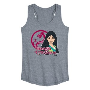 Women's - Disney Princess - Strength Of A Warrior Graphic Racerback Tank - 1 of 4