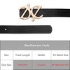 INSPIRE CHIC Women Reversible Faux Leather 0.7" Width Jacquard with Gold Buckle Belts 1Pc - 4 of 4