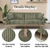 VYNXARIA 79 inch corduroy sofa bed, foldable double sofa bed with folding armrests, suitable for living rooms and small spaces - 3 of 4