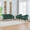 VASIP 53" Modern Velvet Open-Back Loveseat  with 3 Pillows and Metal Legs,Mini Sofa for Living Room,Bedroom,Apartment,Beige - 2 of 4