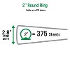 Office Essentials Economy View 3 Ring Binders, 2" Round Rings, 2.8" Spine, 375-Sheet Capacity, White Binders (4-Pack of 03146) - 4 of 4