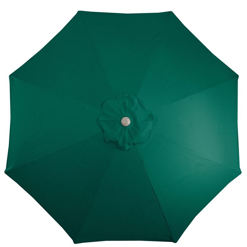 Northlight 9ft Outdoor Patio Market Umbrella with Hand Crank and Tilt, Hunter Green, 4 of 9
