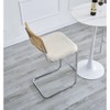 Nordlys Set of 2 Bar Stools with Cane Backs and White Bouclé Seats Modern Design Style Upholstery Dining Room - 3 of 4