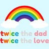 Adult Design By Humans Rainbow Twice The Dad & Love By T-Shirt - 2 of 2