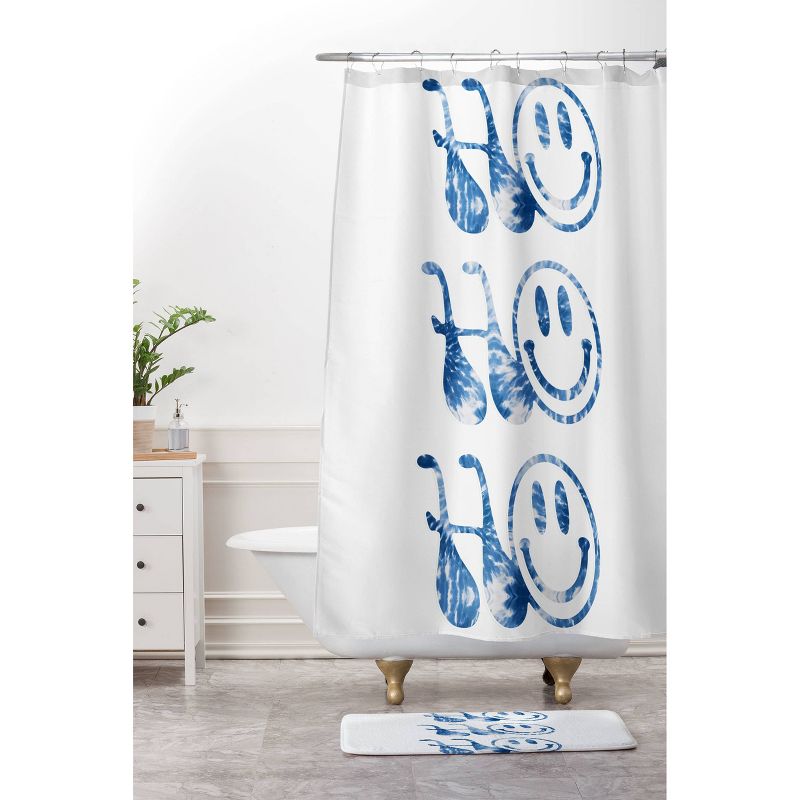 Gnomeapple Groovy Typography Shower Curtain Blue - Deny Designs, 4 of 5