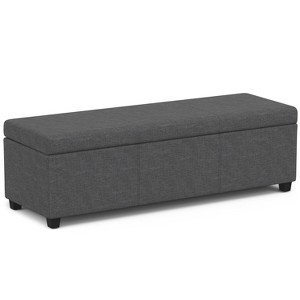 Sapphtopaz Modern Ottoman with Storage Upholstered End of Bed Bench with Stitching Detail Rectangle Storage Bench for Living Room - 1 of 4