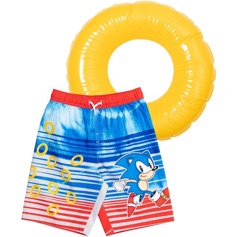 SEGA  Sonic The Hedgehog     Swim Trunks Bathing Suit Little Kid to Big Kid, 1 of 8