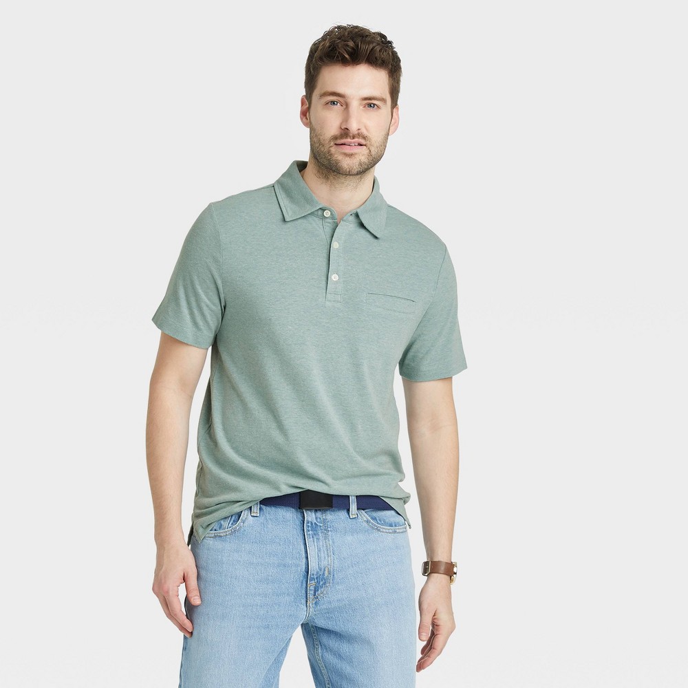 Men's Short Sleeve Must Have Polo Shirt - Goodfellow & Co Light Blue XXL