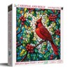 Sunsout Cardinal and Holly 500 pc Jigsaw Puzzle 71516 - 2 of 4