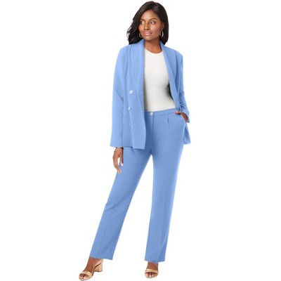 Jessica London Women's Plus Size 2-Piece Double-Breasted Pantsuit