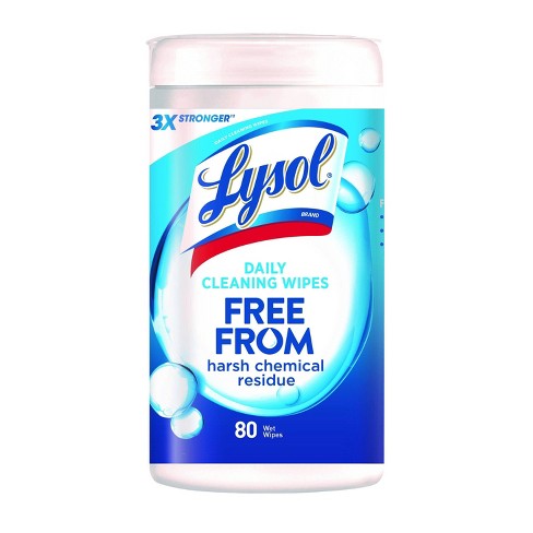 Lysol Daily Cleansing Wet Wipes Free From Harsh Chemical Residue