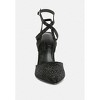 CHARMER Rhinestone Embellished Stiletto Sandals - 3 of 4