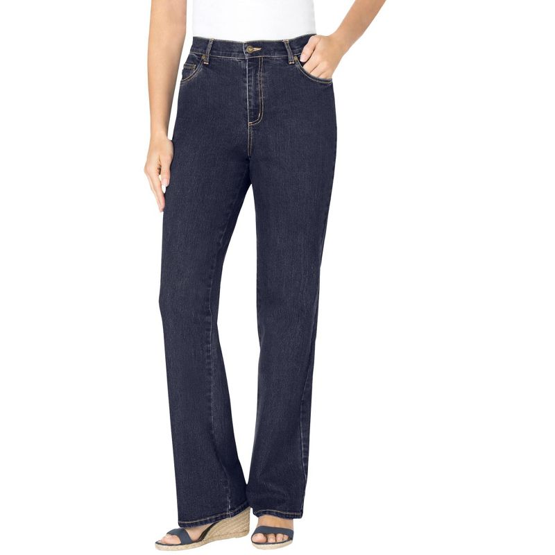 Woman Within Women's Plus Size Petite Bootcut Stretch Jean, 1 of 2