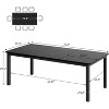 Coucheta 71/79" Industrial Dining Table for 6-8 - Rustic Wood & Metal Frame, Multi-Use, Scratch-Resistant - 2 of 4