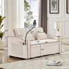 MYINDA Pull-out Sleeper Sofa Bed, 3-in-1 Convertible Loveseat Sofa Couch-USB Ports, Phone holder,Velvet - 3 of 4