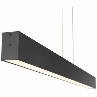 Form Sleek Matte Black LED Linear Pendant Light