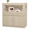 DSVIMOY Guinea Pig Cages, Hamster Cage Wood with Independent Storage Cabinet for Rat Chinchilla, Openable Top, Teak, 31.5"*15.7"*33.5" - 4 of 4