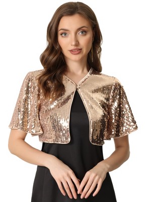 Gold sequin shop bolero jacket