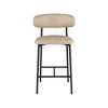 Meridian Furniture,Lupita Tan Vegan Leather Counter Stool, Set of 2 - 2 of 4