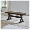 Signature Design by Ashley Wildenauer 50" Dining Bench, Brown & Black - 2 of 4
