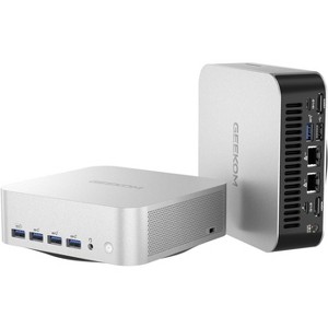 GEEKOM A8 Max AI Mini Gaming PC AMD Ryzen 9 8945HS 2.5Gbps Dual LAN Port Gaming  with 32GB DDR5 2TB M.2 2280 NVMe SSD Windows 11 Pro/Wi-Fi - 1 of 4