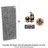 Big Dot of Happiness Mardi Gras Paper Straw Decor - Masquerade Party Striped Decorative Straws - Set of 24 - 3 of 4