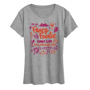 Women's - Instant Message - Fancy Foodie Short Sleeve Graphic T-Shirt - 1 of 4