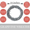 Kraft Lane: 18" Painted Grapevine Wreath, Silver, DIY Craft Project, Handcrafted - 2 of 4