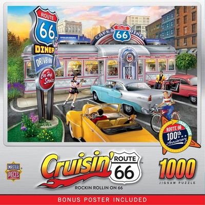 MasterPieces 1000 Piece Jigsaw Puzzle - Rockin Rollin on 66 - 19.25"x26.75"