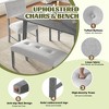 Sapphtopaz Modern Ottoman Shoe Bench Vanity Stool with Metal Legs Footstool Entryway Bench for Living Room, Bedroom, Fitting room - 2 of 4