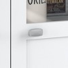 Broadview Bar Cabinet with Wine Storage Pure White - Bush Furniture: Glass Doors, Adjustable Shelves - 3 of 4