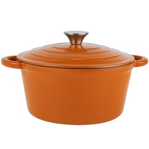 Dexmalle 4.5 Quart Orange Enameled Dutch Oven Pot with Lid,Up to 500°F - 1 of 4