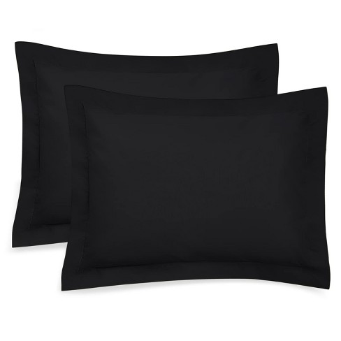 Shopbedding | Black Pillow Case, Standard Size Pillow Sham Decorative  Pillow Shams Tailored 2 Pack