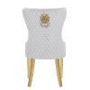 NicBex Set of 2 Dining Chair with Tufted Button Backrest Modern Velvet Fabric Accent Chair with Wood Legs for Kitchen,Living Room - 4 of 4