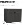 Decksplore 48 Cu.ft Outdoor Storage Shed Weather Resistance Outdoor Storage Box Waterproof for Patios - 4 of 4