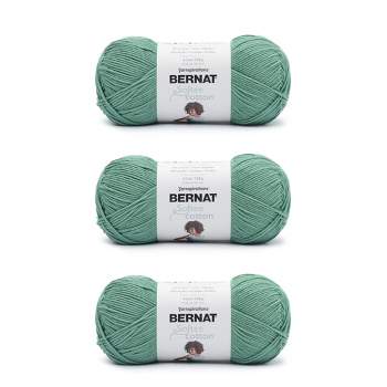 Bernat Softee Cotton Clear White Yarn - 3 Pack Of 120G/4.25Oz - Nylon - 3  Dk (Light) 