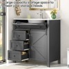 Bathroom Vanity, Vintage Vanity Cabinet with Ceramic Sink, Faucet & Drain - 3 of 4