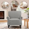 KERDOM Modern Accent Chair Armchair for Living Room, Gray - 3 of 4