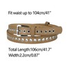 Allegra K Women's PU Leather Metal Buckle Skinny Hollow Grommet Waist Belts - 3 of 4