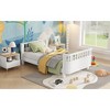 SeaCamel Fresh & Safe Look: White Twin Low-Profile Platform Bed with Full-Length Guardrails for Kids - 2 of 4