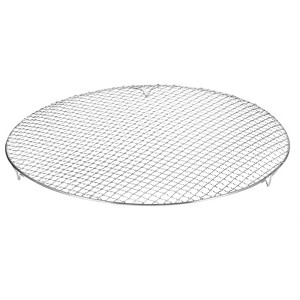 Unique Bargains Stainless Steel Round Cross Wire Barbecue Grill with Legs - 1 of 4