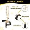 Unique Bargains Resin Lightweight Decorative Tassel Keychain Handle Charm Black with Gold Foil 1 Pc - 3 of 4