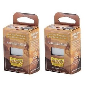 Arcane Tinmen 2 Packs Dragon Shield Board Game Sleeves 100 ct Mini American Size Card Sleeves Value Bundle! - 1 of 1
