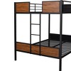 NicBex Twin Size Bunk Bed Metal Bed Frame with Full Length Guardrail, Headboard and Ladder for Bedroom, Dormitory, No Box Spring Required - 4 of 4