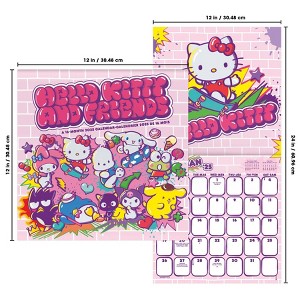 Trends International 2025 Hello Kitty And Friends Bilingual French Wall Calendar: Monthly, 12x12", Paper, All Ages - 1 of 4